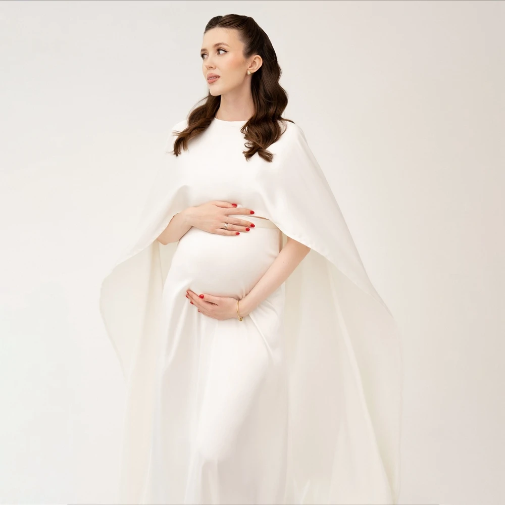 Maternity Photography Props Cape Gown Elegant Pregnant Women Photoshoot Dress Studio Pregnancy Clothing Baby Shower Outfits
