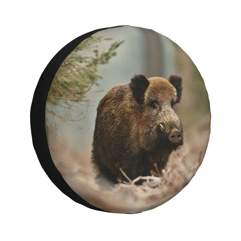 

Custom Wild Animal Boar Spare Wheel Cover for Jeep Honda 4x4 Trailer Tire Protector 14" 15" 16" 17" Inch