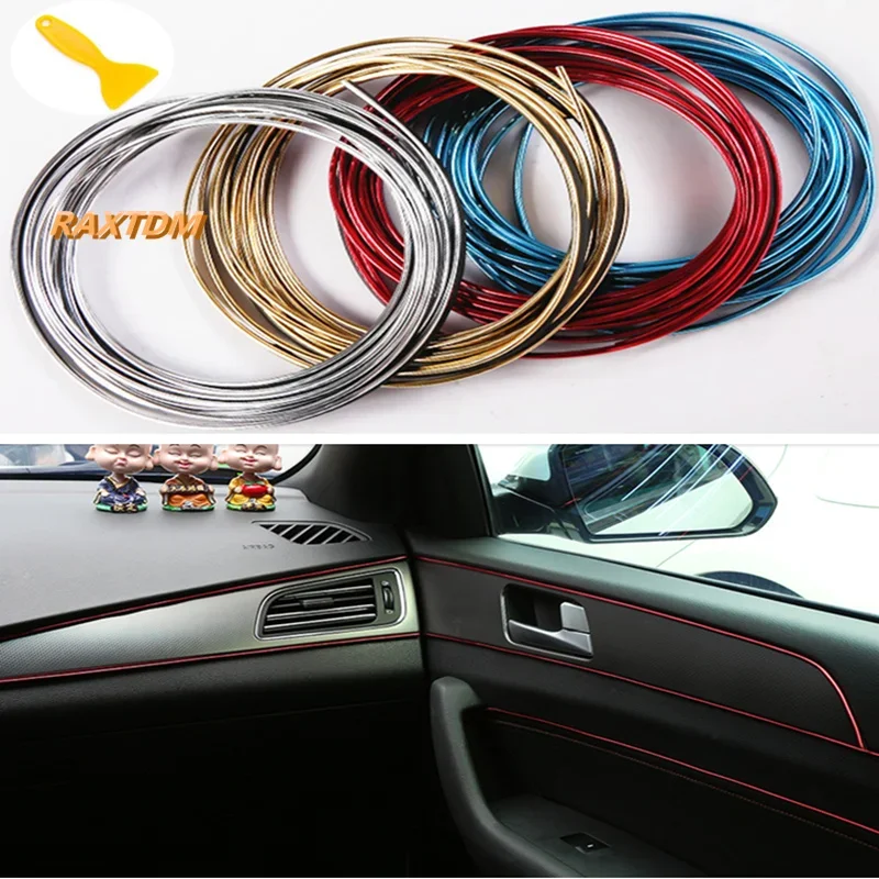 5m Car Interior Mouldings Trim Decorative Strip Line for Volkswagen VW Golf GTI Tiguan Passat CC Jetta Polo Scirocco Lavida Bora