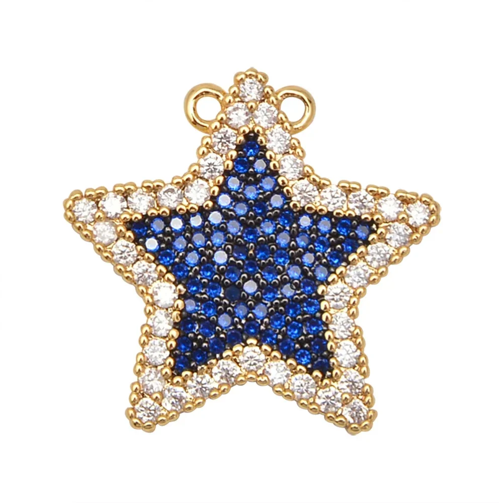 3 Pcs Stars Connection Clasp Jewlery Making Supplies Diy Necklace Chains Bracelet Accessories Zircon Parts Handcrafted Pentagram