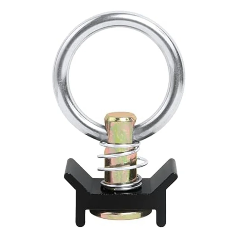 AF89-12PCS Single Stud Fitting L Track 4.000LB Kapazität mit Edelstahl Rundring Aluminium Keeper Cargo Control