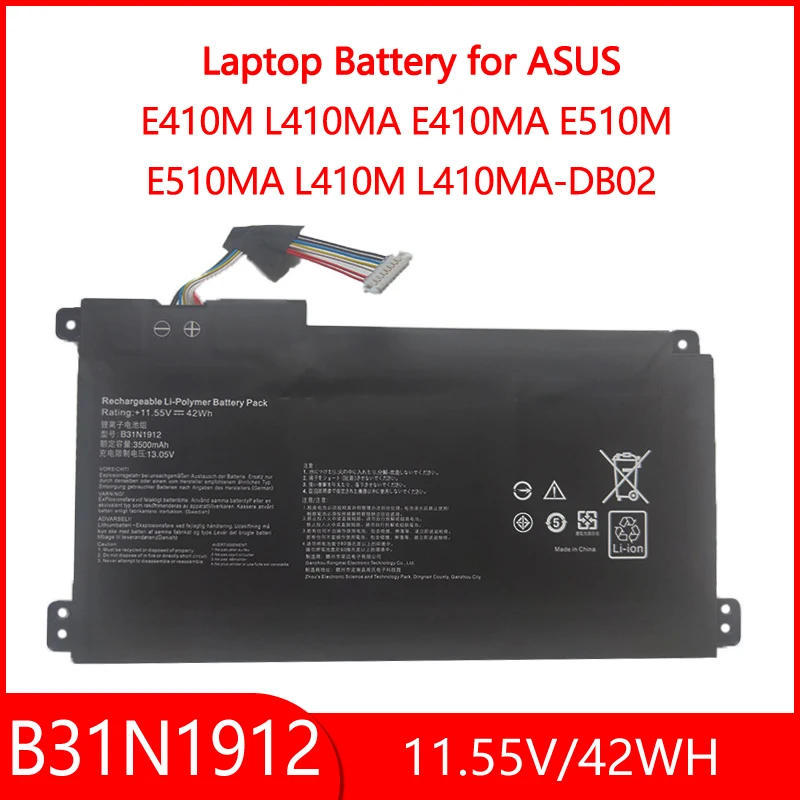 

B31N1912 C31N1912 Laptop Battery for ASUS VivoBook 14 E410 E410MA E410MA-EK026TS L410MA E410KA L410MA-BV058TS L410MA-BV037TS