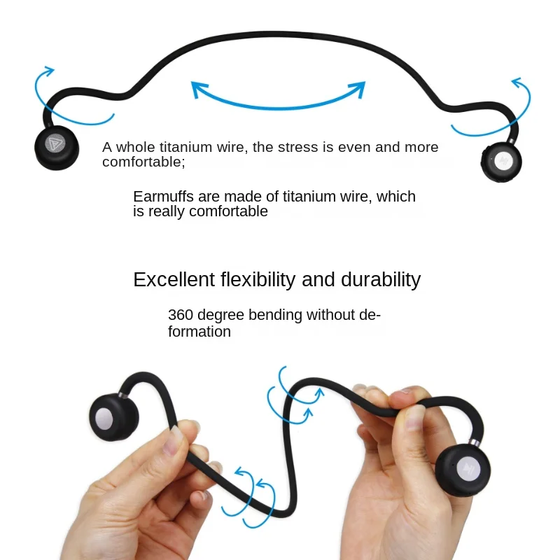 HUHD-HA15 New Auxiliary Bone Conduction Earphones Are Collapsible And Waterproof, Suitable For People With Hearing Impairment