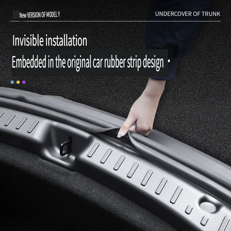 

For New Tesla Model Y 2025 Trunk Guards TPE Rear Trunk Door Sill Protector Cargo Threshold Sill Cover Rear Bumper Guards