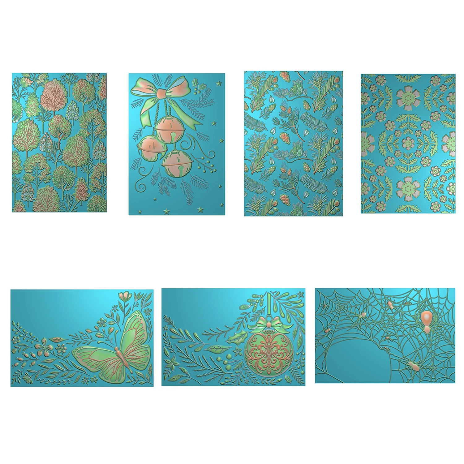 Halloween Weihnachten 3D Prägung Ordner Spinnennetz Schmetterling Hintergrund Muster Vorlagen für DIY Scrapbooking Kartenherstellung