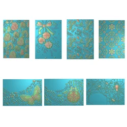 Halloween Christmas 3D Embossing Folder Spider Web Butterfly Background Patterns Templates For DIY Scrapbooking Card Making