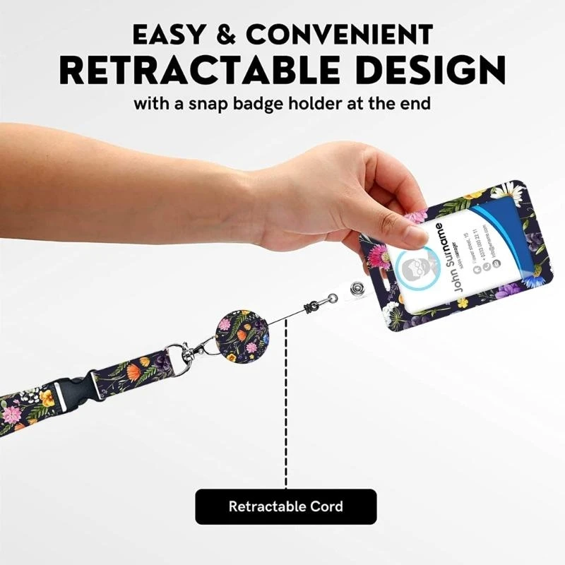 Ölgemälde Lanyard Abzeichen Lanyard Kartenhalter Kartuelle Blumenlehrer Lanyards