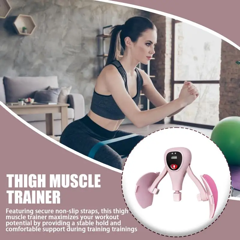 

Thigh Exerciser For Women Digital Display Non-Slip Adjustable Muscle Strengthener Floor Exercise Devices Inner Thigh Exercising
