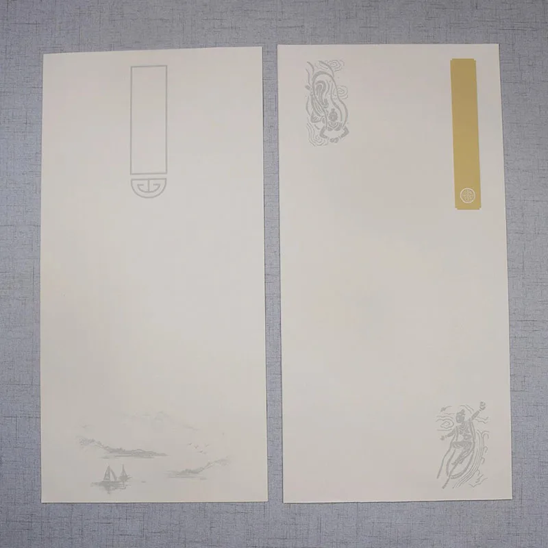 

10-листовая универсальная бумага для каллиграфии, окрашенная воском, с пустым пространством для печати — предварительно оформированная бумага Xuan для полноценных произведений искусства