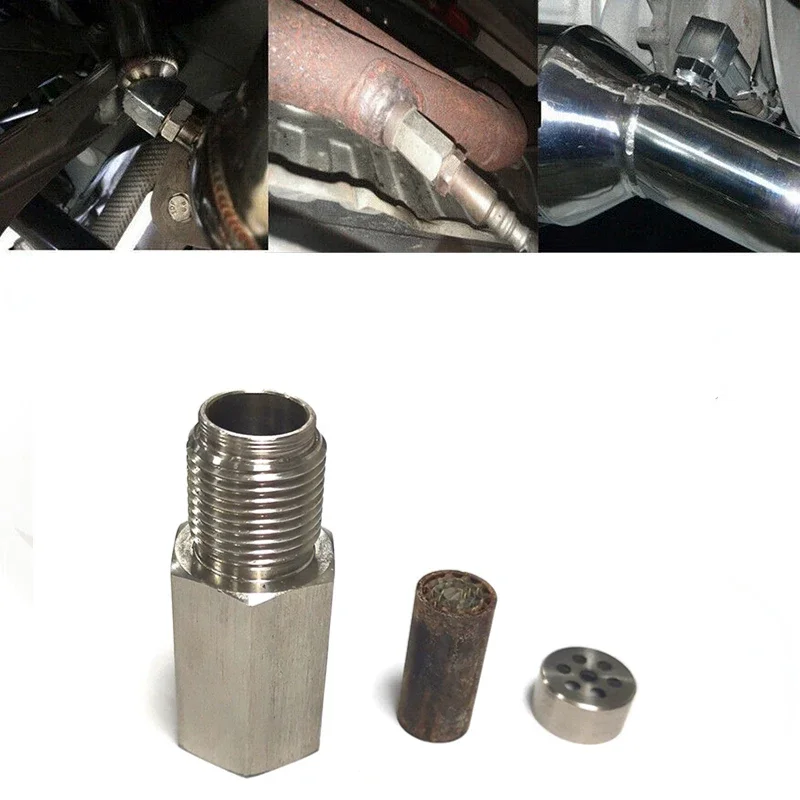 

Universal Stainless Steel SS304 Check Engine Light Mini Catalyst O2 Sensor Spacer Adapter Oxygen Sensor M18X1.5