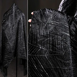 Black do old 모조 가죽 crackle 원단 크리에이티브 코팅, 중공업 빈티지, 예쁘고 넓은 개조 의류 디자이너 FA