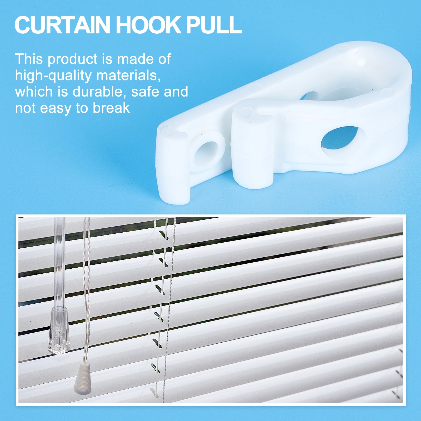 

8pcs Curtain Safety Hook For Blinds Roller Fixing Clip Roman Tensioner Mount Window Shade Holder Loop Accessory
