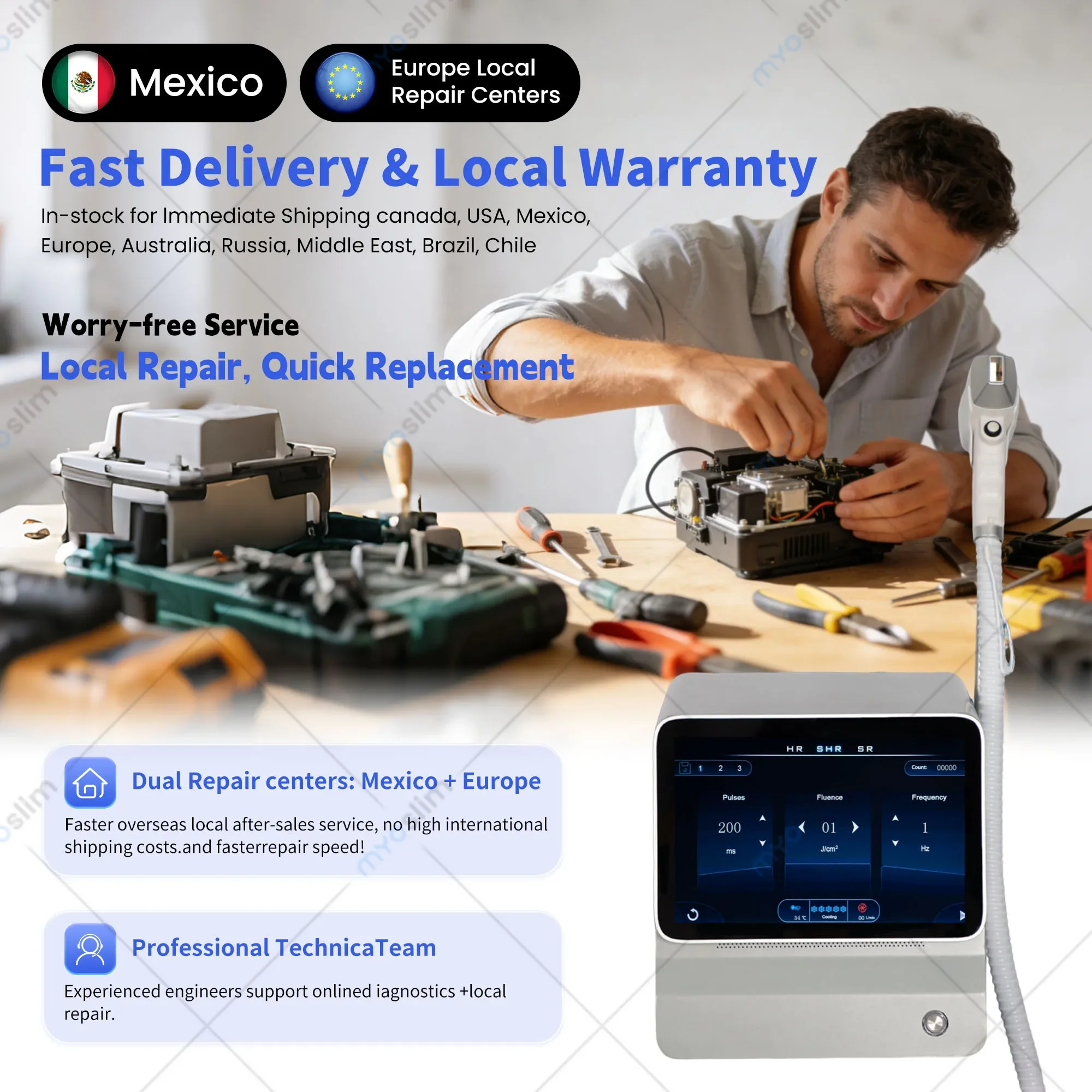 Máquina profissional da remoção do cabelo do laser do diodo 808nm 10 varas 4000w gelo platina indolor remoção permanente do cabelo para a casa do salão de beleza