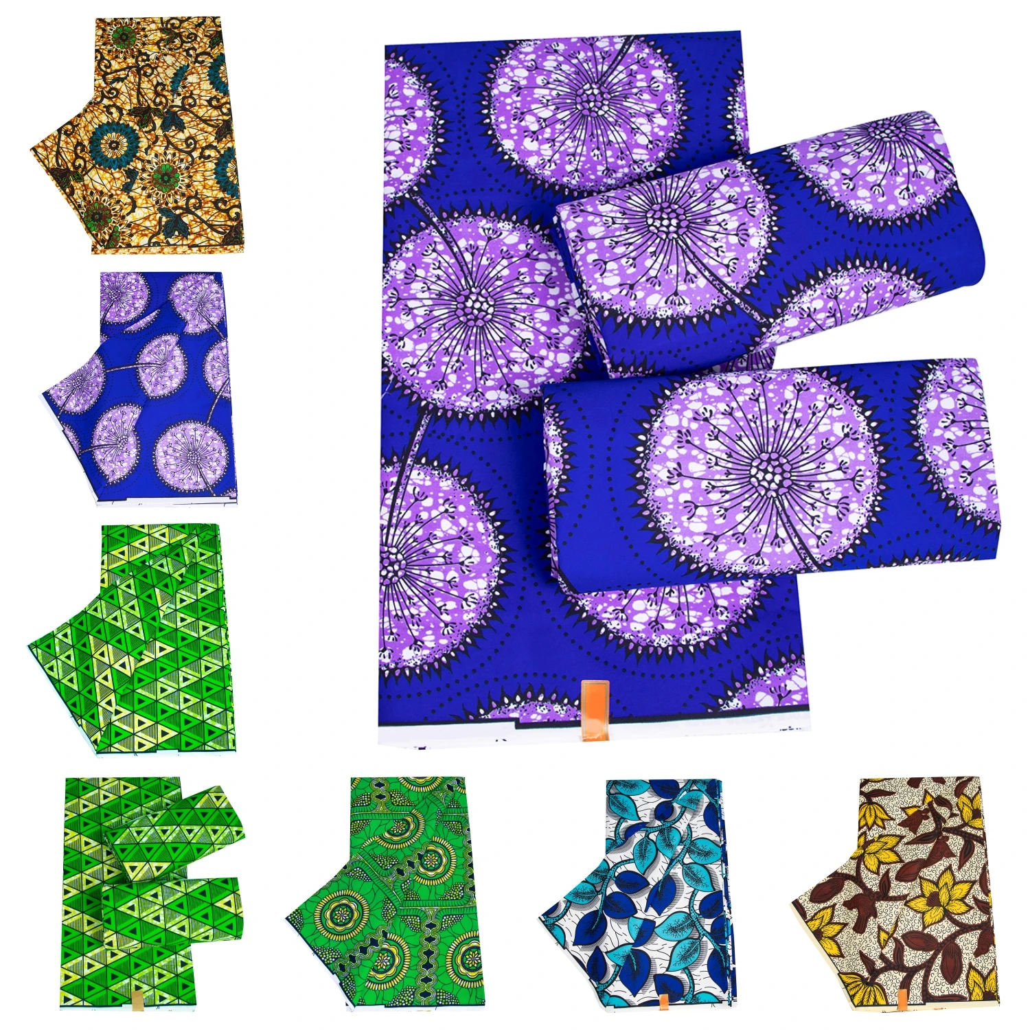 Veritablewax Nigeria Ankara African Real Wax Batik Fabric Polyester Material For Handsewing High Quality Cloth for Party Dress