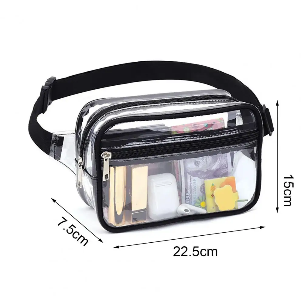 Clear Fanny Pack Waterproof Waist Bag Adjustable Strap Belt Bag PVC Clear Bag Quick Release Travel Unisex Waist Bag Sports Bag