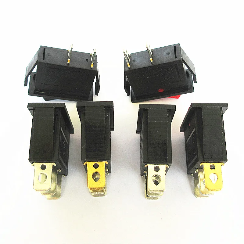 5PCS KCD3 Rocker Switch ON-OFF ON-OFF-ON 2/3Position 2/3Pins Electrical Equipment With Light Power Switch 16A 250V / 20A 125V AC