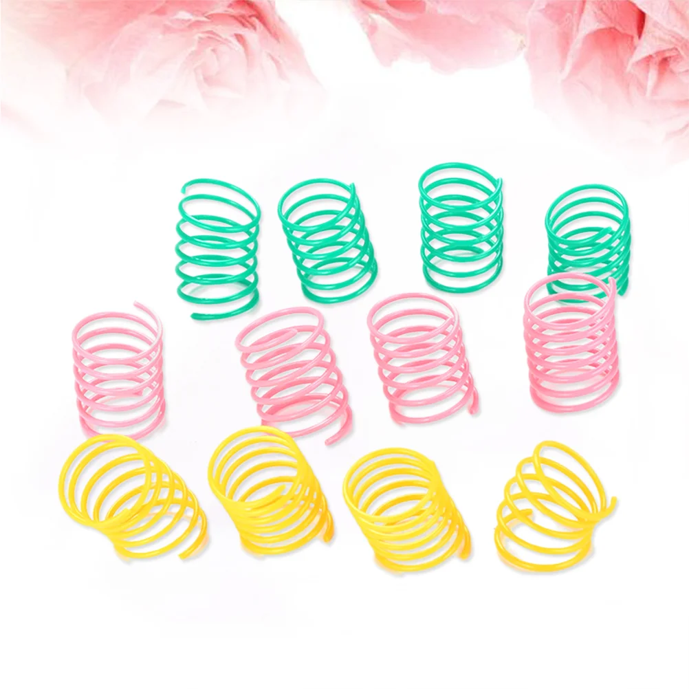 

8pcs Pet Colorful Springs Cat Toys Kitten Plastic Cat Kitten Pets (Random Color) cat springs