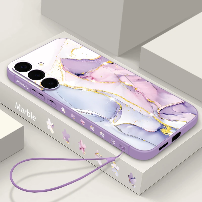 Colored Marble Magnetic Case For Samsung Galaxy S25 S23 S24 S22 Ultra S21 Plus S25 S23 S24 FE For Magsafe Wireless Charge Cover