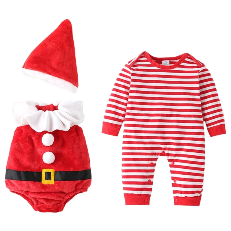 Christmas Baby Jumpsuit Infant Santa Romper Cosplay Santa Costume Outfit