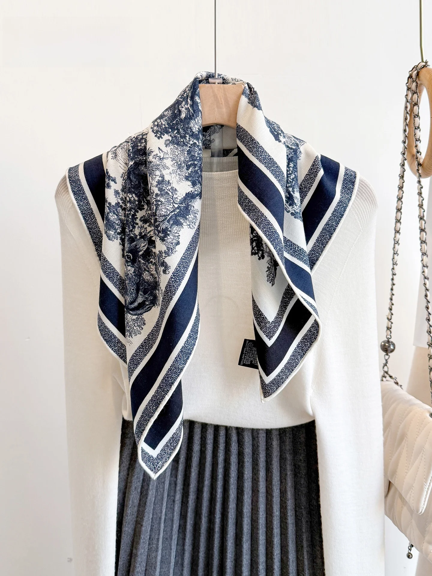 blue-silk-square-scarf-women's-2026-new-style-wool-neck-warmer-high-end-feelings-shoulder-shawl-outerwear-fashionable-spring