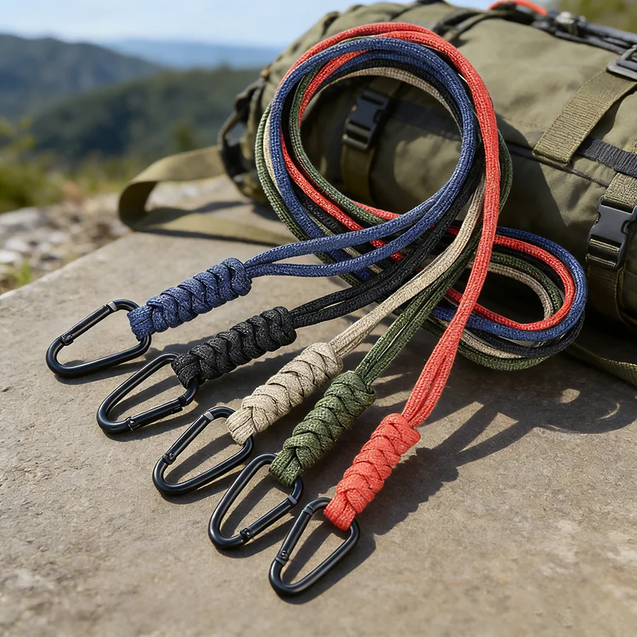 Cordão para Celular Móvel ao Ar Livre, Chaveiro Unissex, Suporte para Cartão e Chave, Acessórios Duráveis de Paracord para Ciclismo e Aventura
