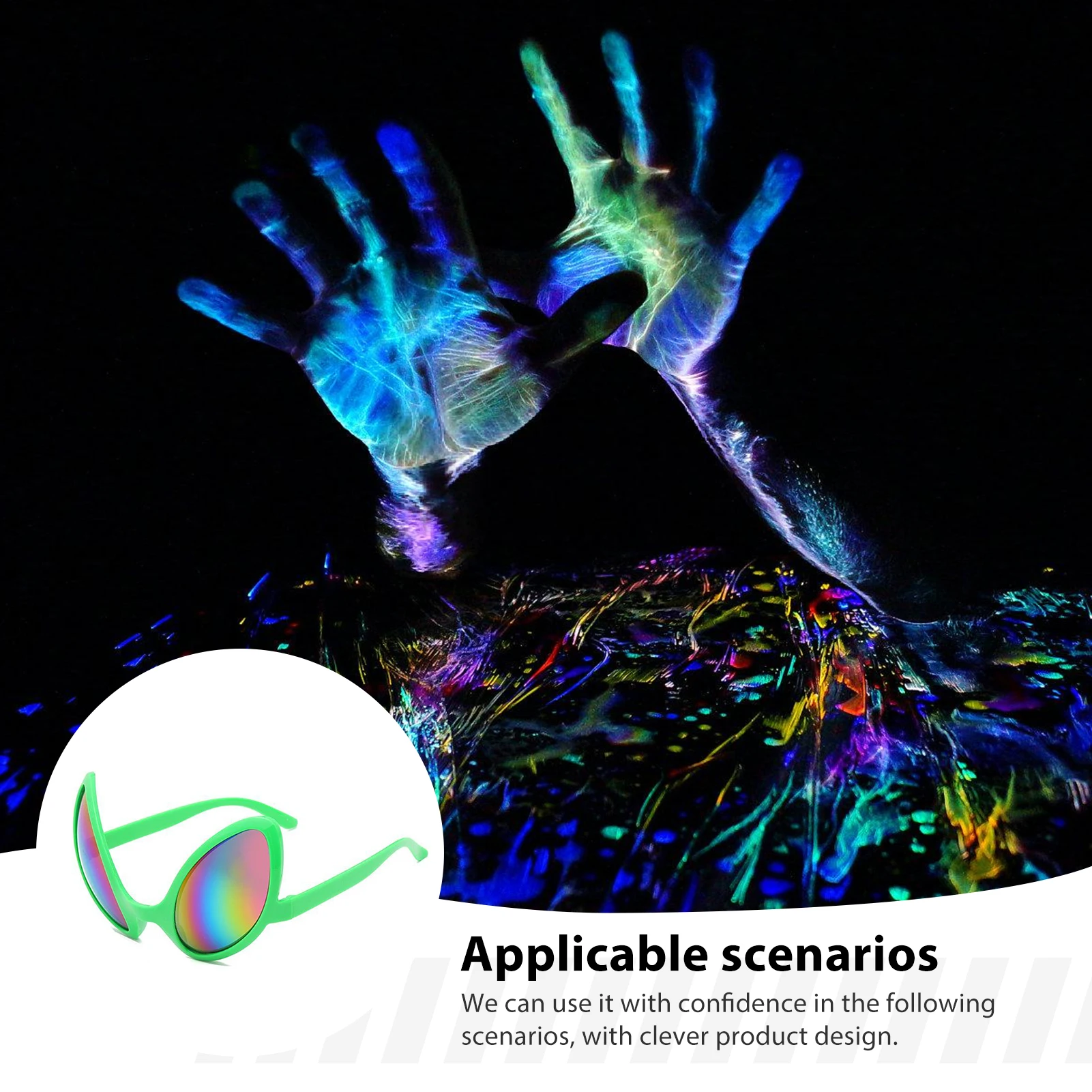 

Halloween Alien Eyes Glasses Funny Alien Costume Insect Glasses for Alien Theme Halloween Cosplay Party