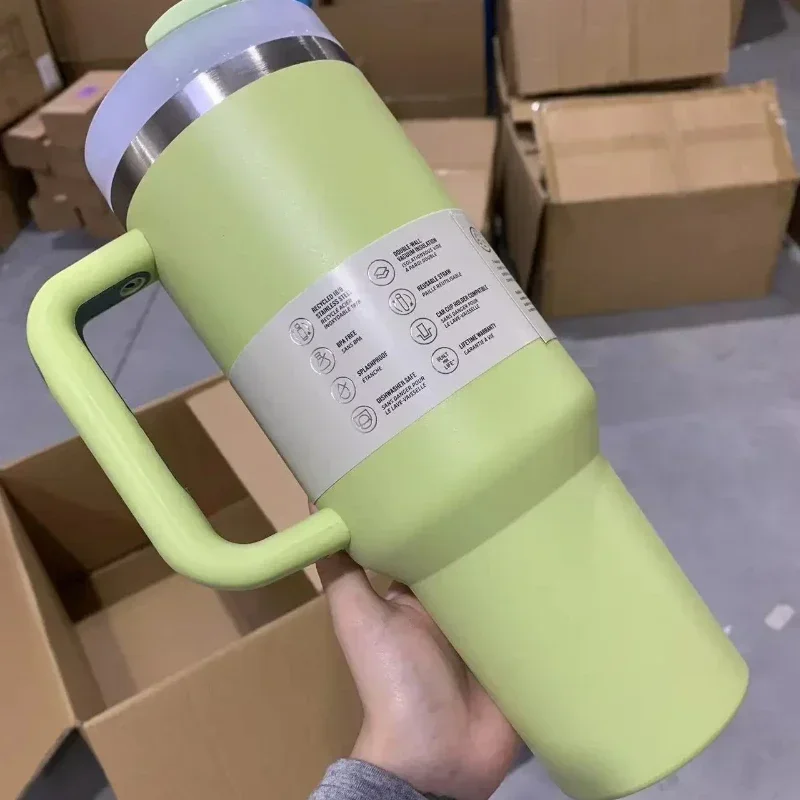 

40oz Stainless Steel Vacuum Insulated Tumbler with Straw Lid - Double-Wall Thermal Travel Mug for Iced Coffee Cold Drinks