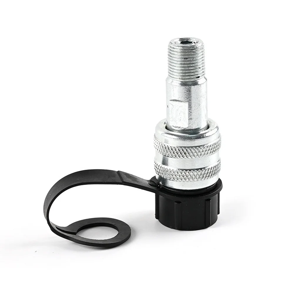 Hydraulic Quick Coupler Connector For M16 1.5 ZG3/8 Thread Silver Aluminum Alloy Jack For Mechanical System Maintenance Hand Too