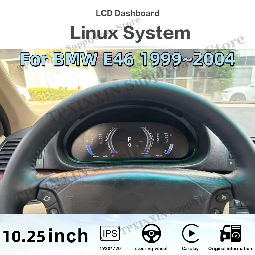 Lossless installation Display Dashboard For BMW E46 Digital Performance LCD Speed Table Car Virtual Lossless installation