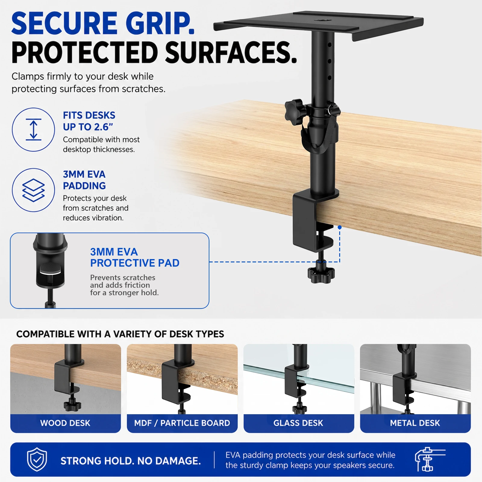 Set of 2 Desktop Clamp Speaker - Desk Setup With 2 Monitors ulasan dan harga