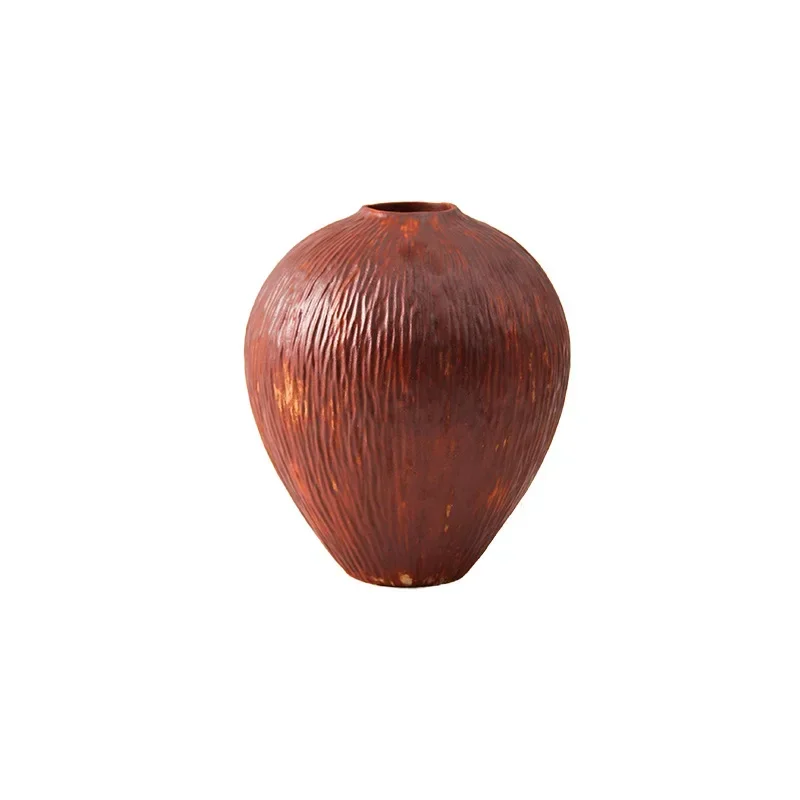 

Red ceramic vase model room sales office B & B pottery pot flower decoration ornament
