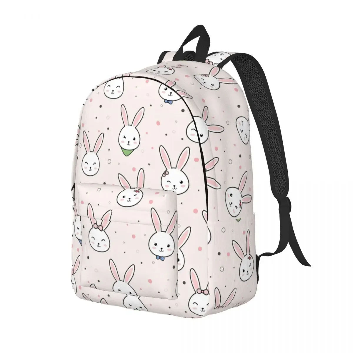 Mochila con patrón de animales para niño y niña, morral de lona con diseño de conejo para guardería, estudiante de escuela primaria, bolsas de libros de animales bonitos, mochila de viaje para niños