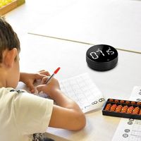 Large LED Display Magnetic Kitchen Timer Countdown Function Manual Operation Digital Timer Countup Function Magnetic Base