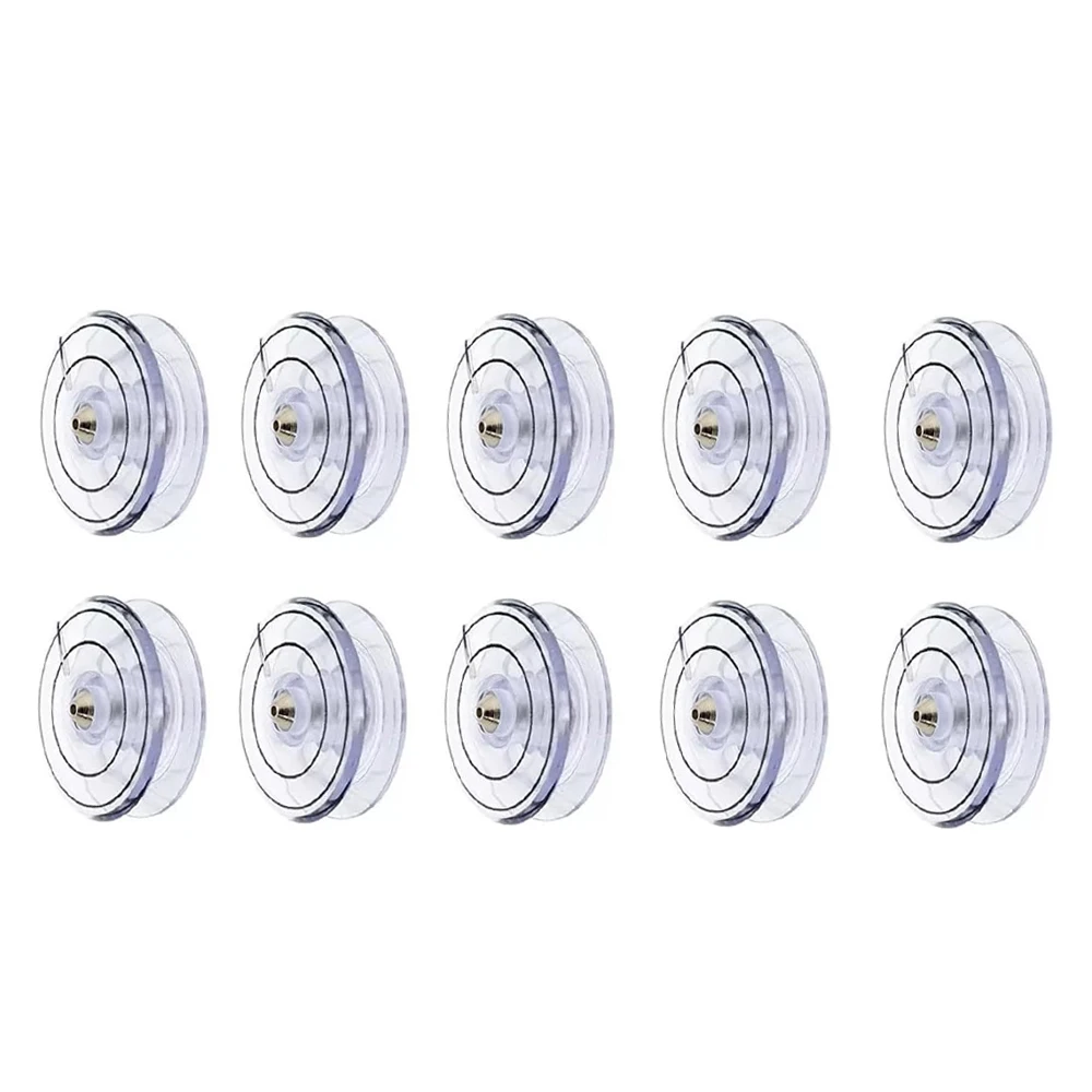 10 PCS Plastic Clear Bobbins With Metal Center #312956001 For Singer 2010 4613 6234  9124 Sewing Machine Accessories Bobbins