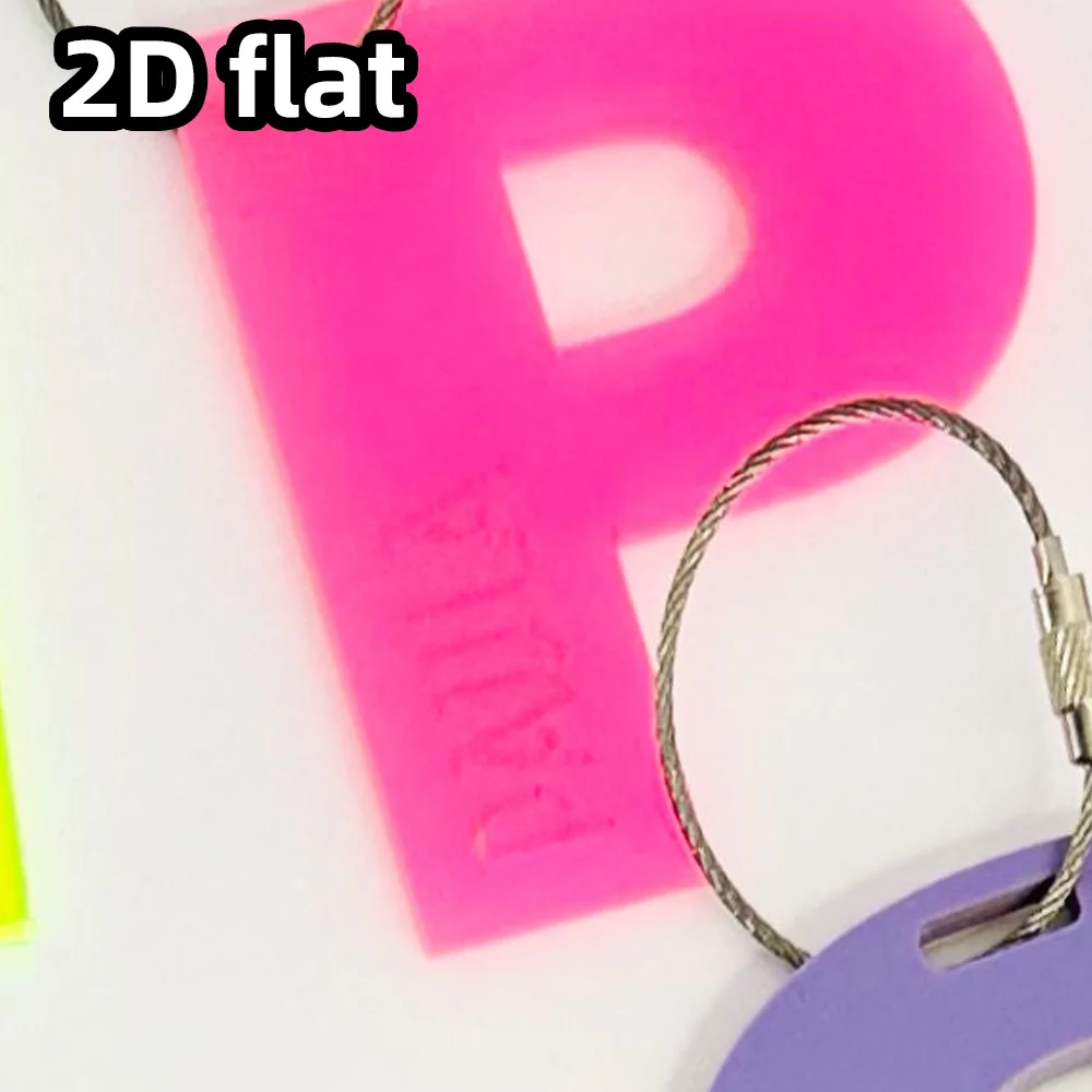 Personalized Acrylic Bag Tag 1PC, Custom Name Tag for Backpack, Luggage, Lunch Bag or Sports Bag, Letter Cut Out Style