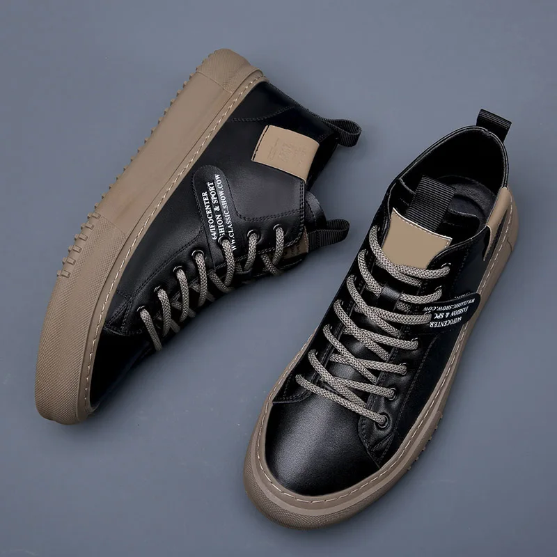 Calzature di alta qualità scarpe da ginnastica da uomo antiscivolo resistenti all'usura autunno nuove scarpe Casual da uomo scarpe sportive antiscivolo in pelle maschile