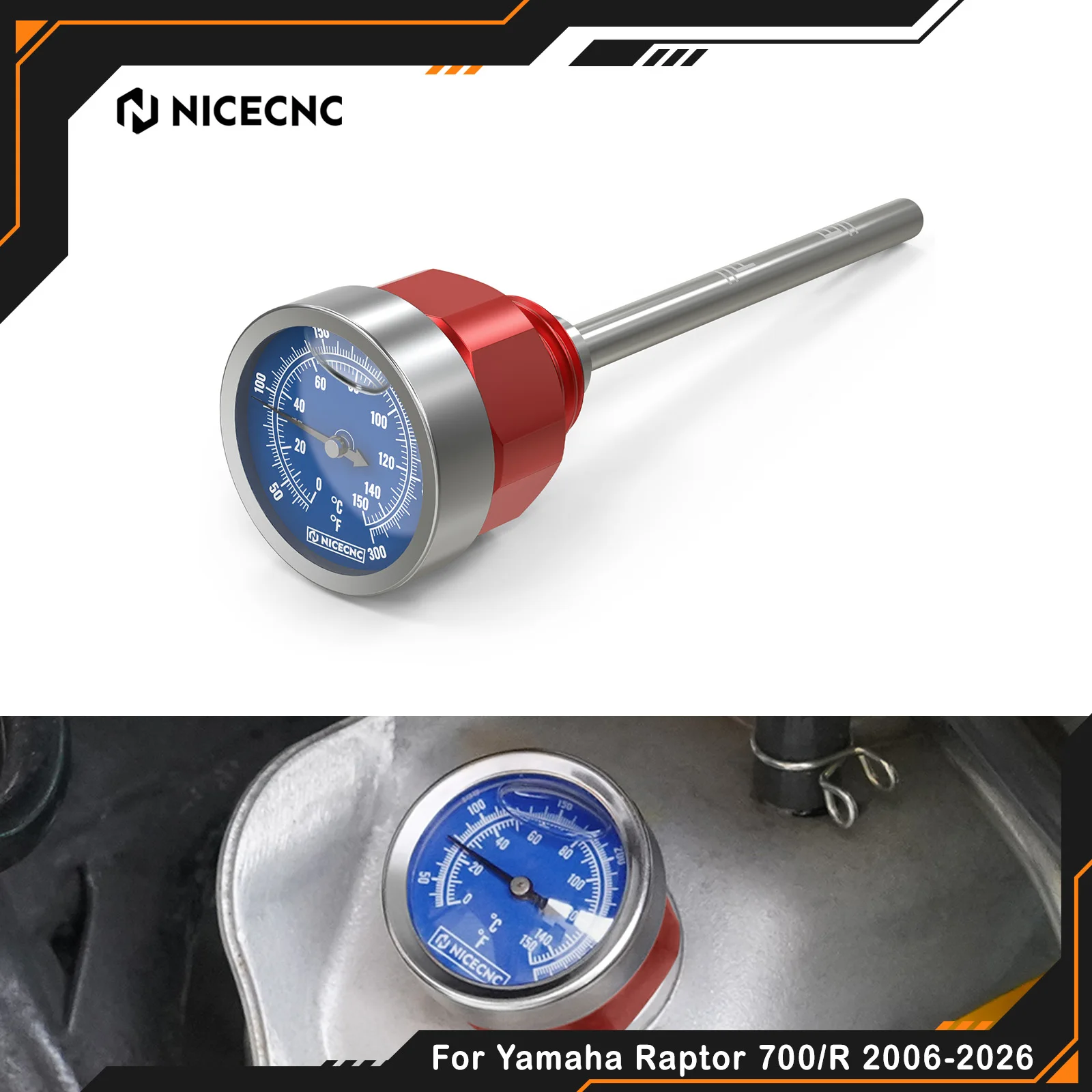 Nicecnc 6061-T6 Jauge De TempéRature Pour Yamaha Raptor 700 Raptor 700R Raptor 660R YFZ450 5LP-21761-01-00-image