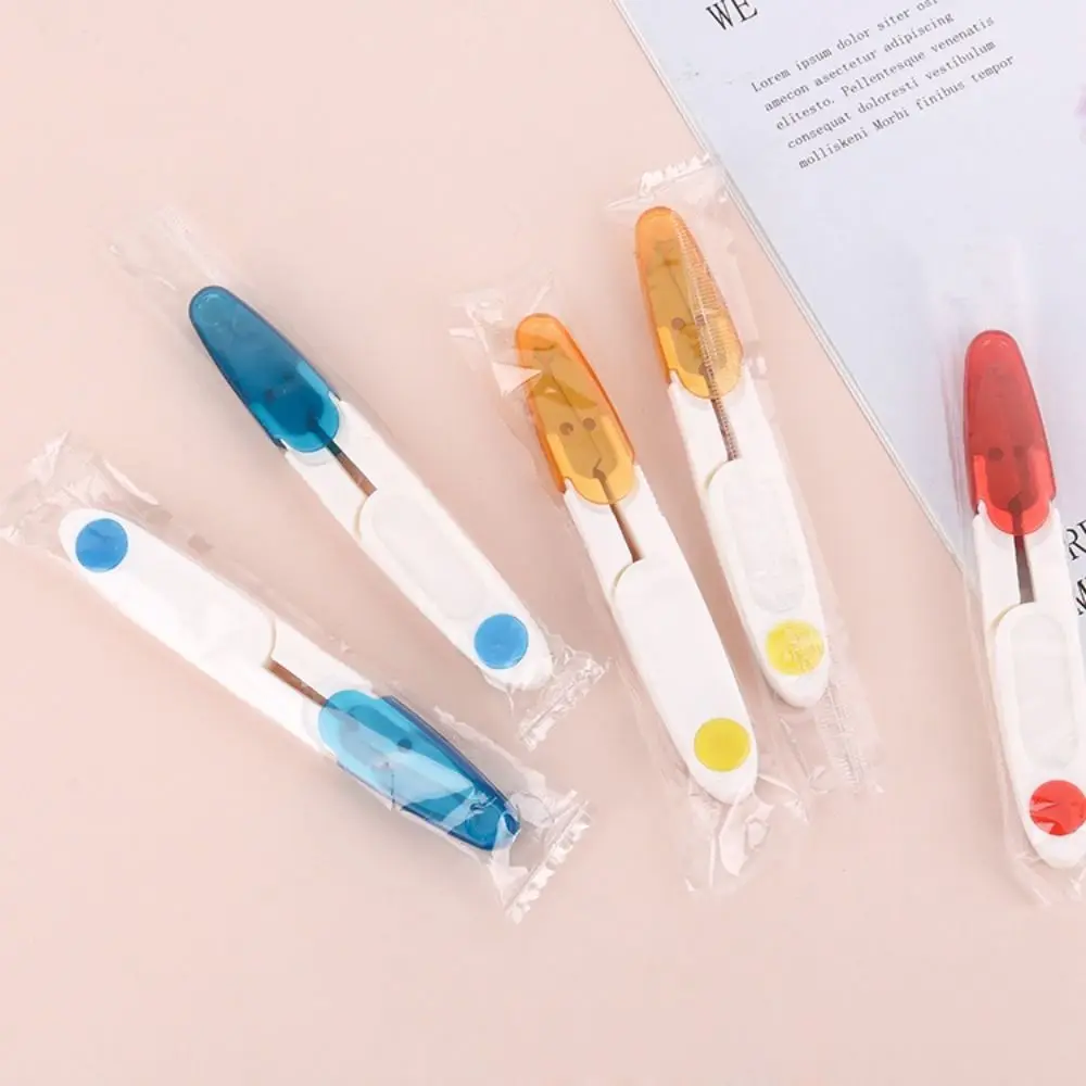 4PCS New Plastic Metal Fishing Line Scissors U-shaped With Cover Sewing Scissors 5 Colors Sharp Sewing Tackle Household Office