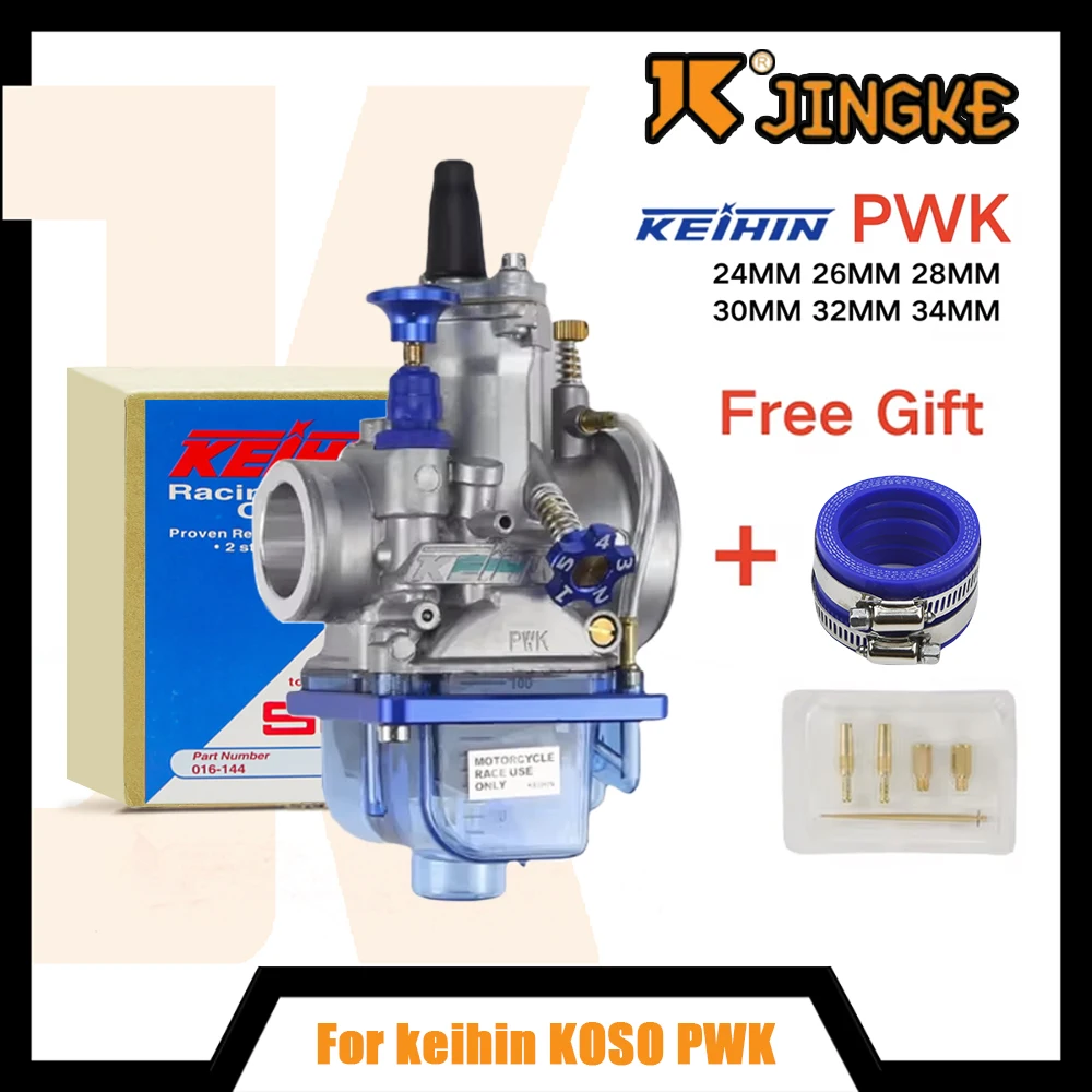 

Universal Racing Carburetor With Free Jet For KEIHIN KOSO OKO PWK 24 26 28 30 32 34mm Blue Bowl 2T 4T Scooter ATV Dirt Carb