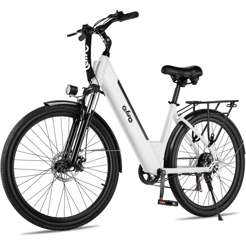 

Step-Through Electric Bike for Adults & Teens - 1000W Motor, 55-Mile Range, Removable 48V Battery, 26 Tires, 7-Speed, 25 MPH