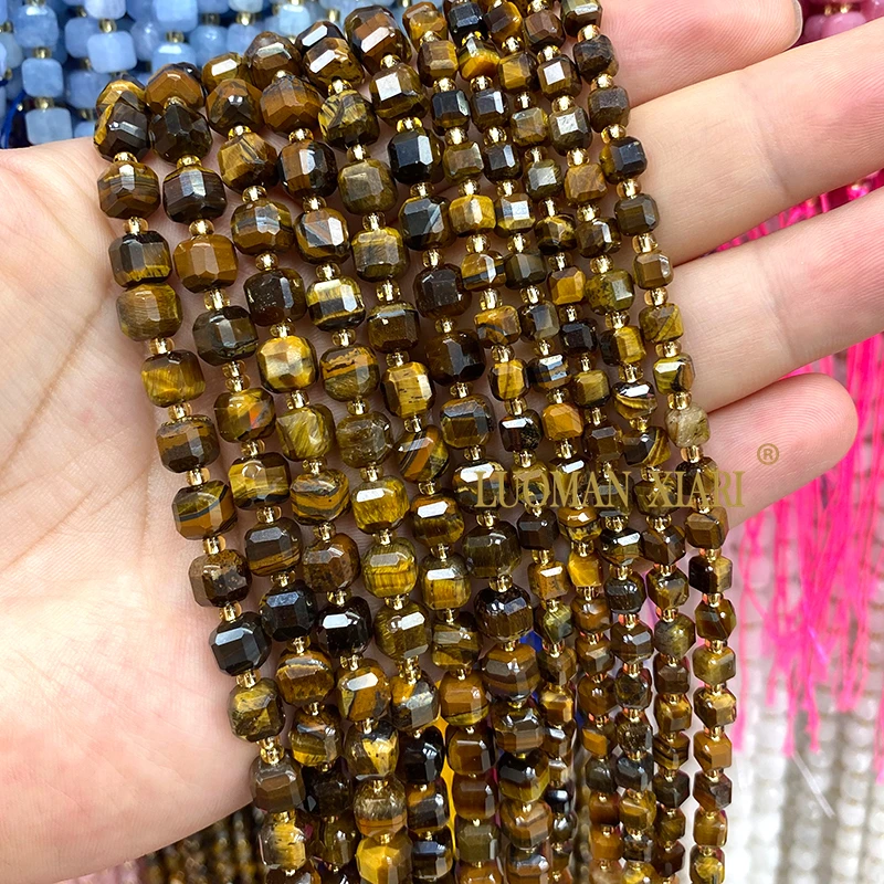 5/6/8 مللي متر مربع الحجر الطبيعي أوليفين العقيق الأخضر مكعب خزر عازل لصنع المجوهرات أساور يدوية إكسسوارات جذابة #2