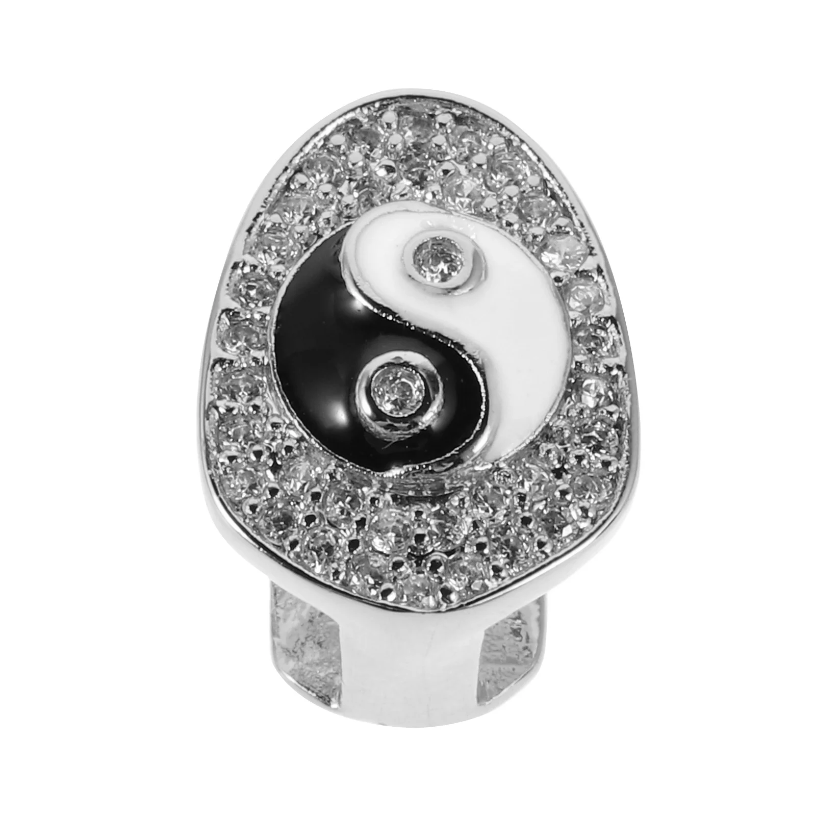 

Bagua Hip Hop Single Tooth Cap Copper Crystal Teeth Jewelry Men's Fashion Party Costume Accessory Hip Hop Pendant