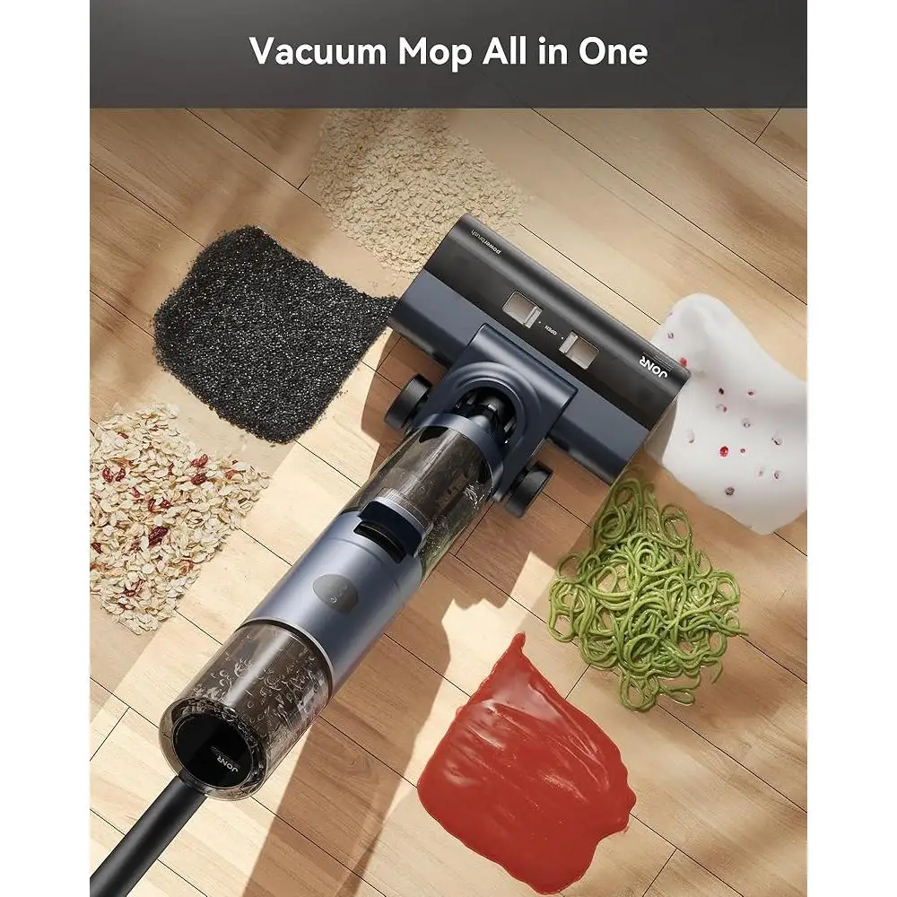 Беспроводной пылесос для влажной и сухой уборки, швабра, самоочищающаяся, сушка горячим воздухом, очистка от краев к краям, светодиодный дисплей, базовая станция 3-в-1