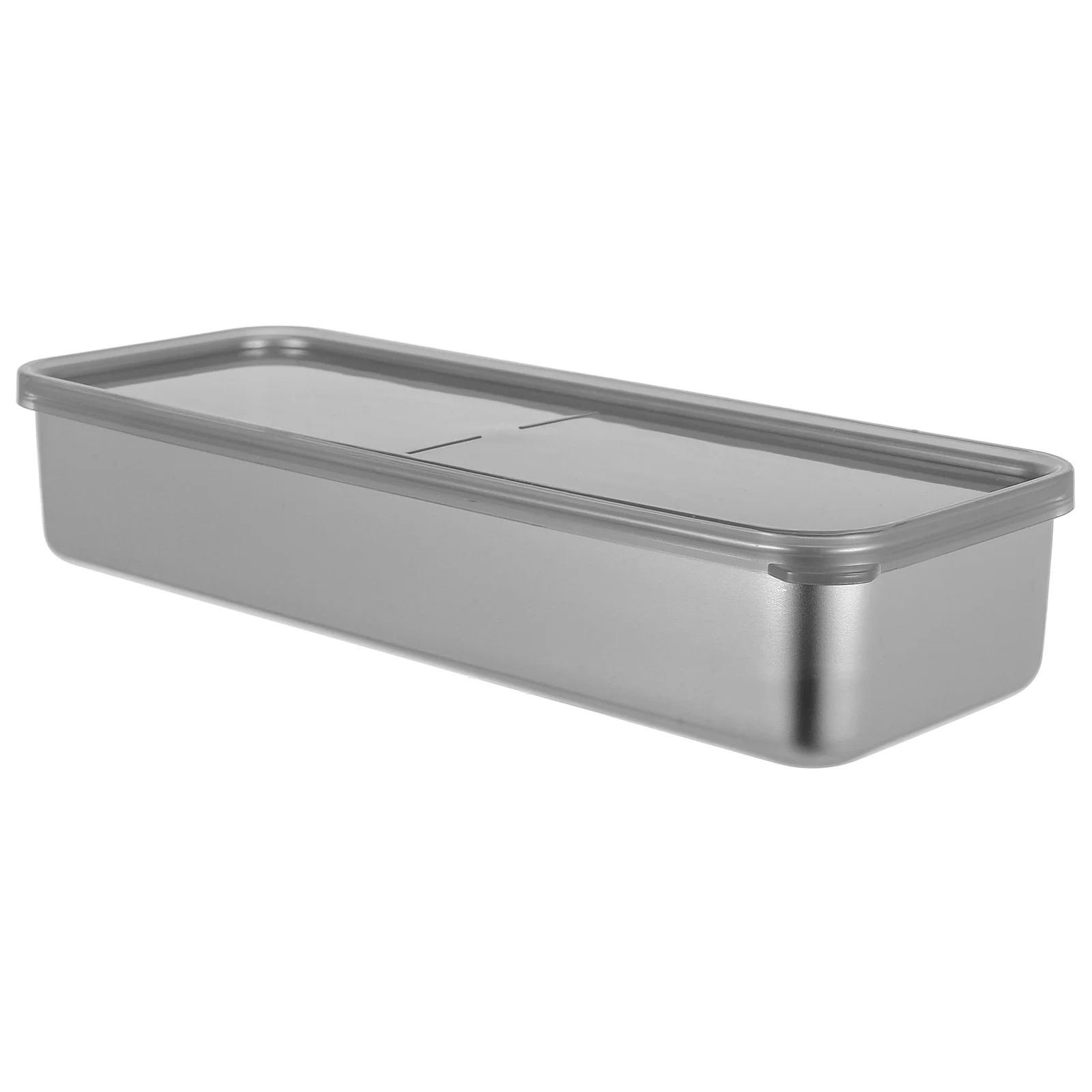 Stackable 304 Stainless Steel Food Container 27x10x5cm Bacon Keeper Fridge Storage Box Fruit Vegetable Saver Produce Container
