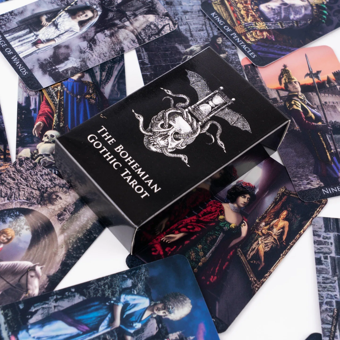 78 Bohemian Gothic Tarot Deck Set Premium Tarot Cards, Spiritual Divination Table Game for Parties, Gatherings, Collectible Gift