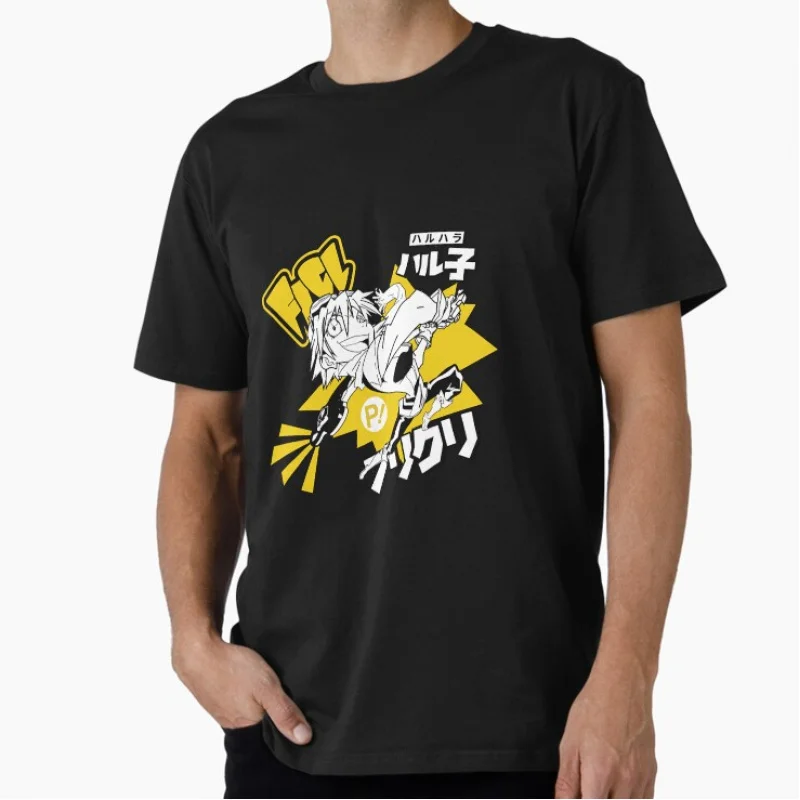 

FLCL haruko Manga Gift t shirt for Anime lover Fooly Cooly Graphic shirts Y2K clothes All size Tops Jpana Cartoon tee