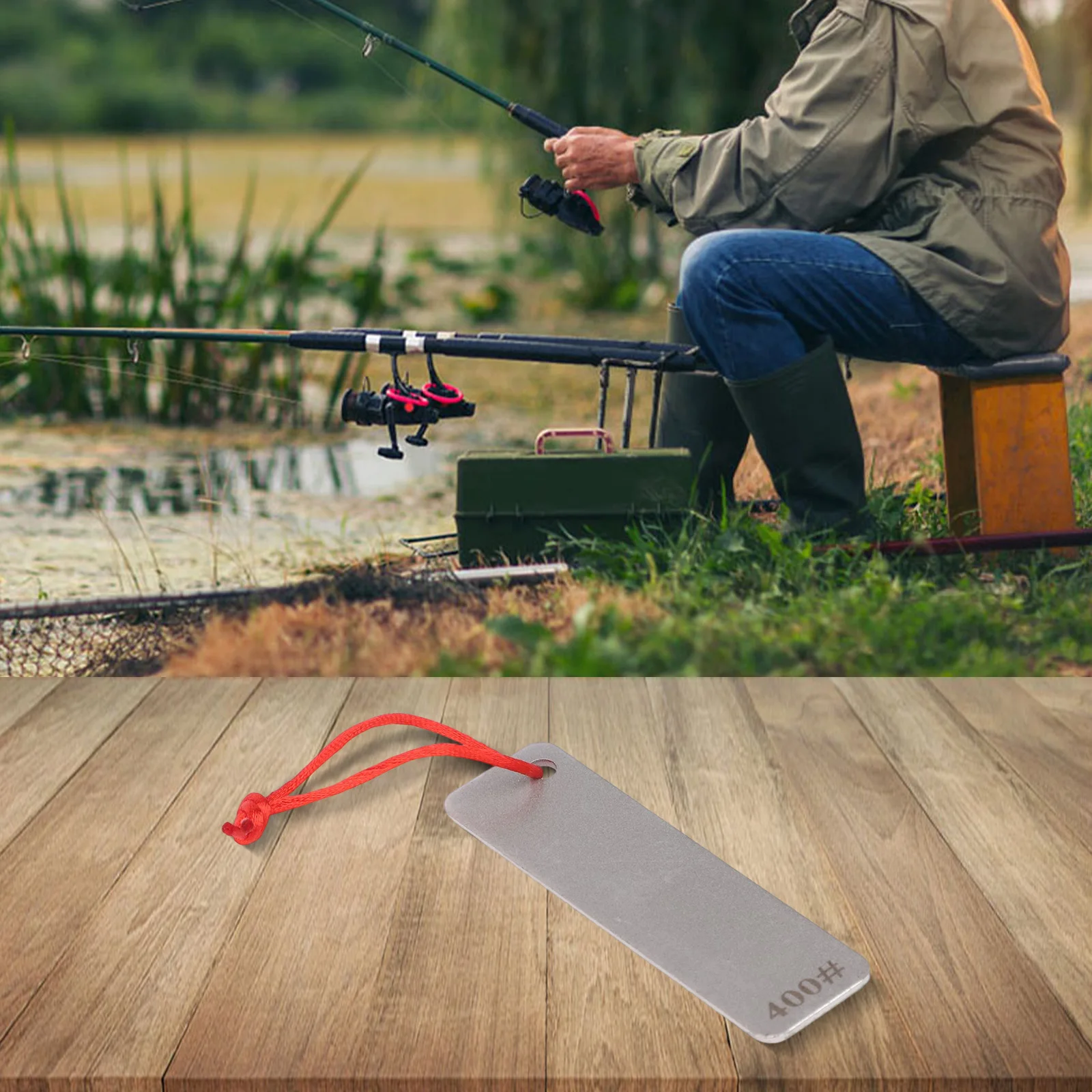 Compact Outdoor Sharpening Tool Fishhook File with 300/400 Grits Perfectly Designed for All Your Fishing Needs