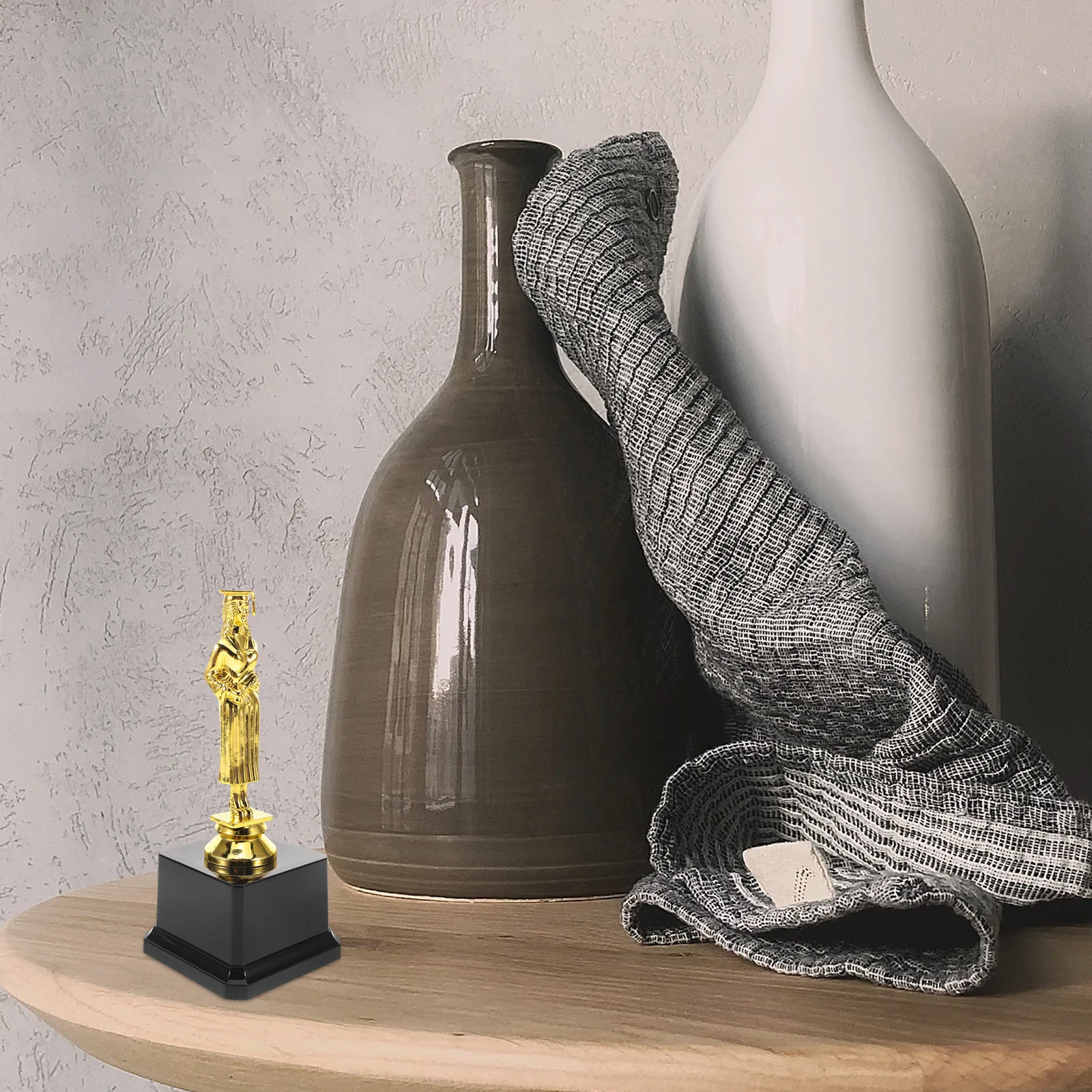 

1 Plastic Phd Graduate Trophy Small Funny Recognition Award for Academic Achievement Graduation Party Supply School Rewards