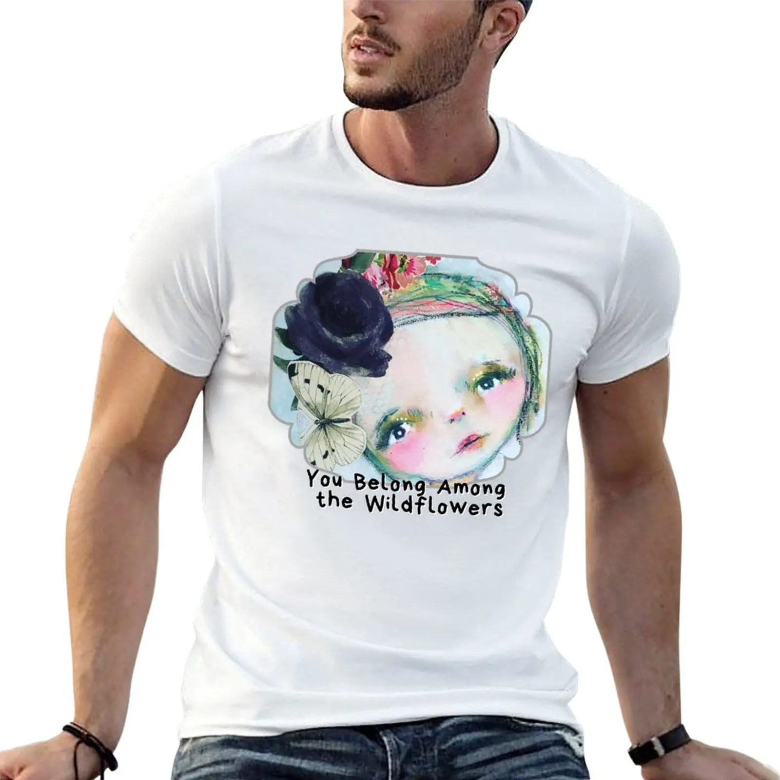 Among The Wildflowers T-Shirt graphic tee shirt anime figures mens graphic t-shirts hip hop