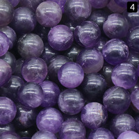 Amethyst 10MM Round Stone Beads for DIY Making Jewelry NO-Drilled Hole Loose Reiki Healing Energy Crystal Sphere Balls